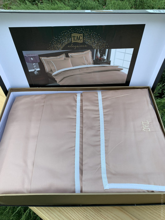 Постельное белье TAC Delux Prestige cappucino евро