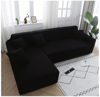 Набір чохлів HomyTex водовідштовхувальний на кутовий диван 3.2 чорний