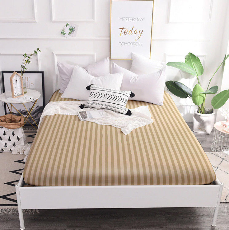 Простынь Mirson Carmela сатин-жаккард 80x190 см на резинке по периметру Простынь Mirson Carmela сатин-жаккард 80x190 см на резинке по периметру