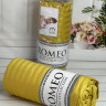 Простынь страйп - сатин Romeo Home 180x200+30 см с наволочками золотая