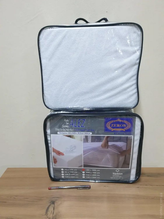 Наматрацник непромокальний Zeron Allez fitted 160x200 см на резинці по периметру