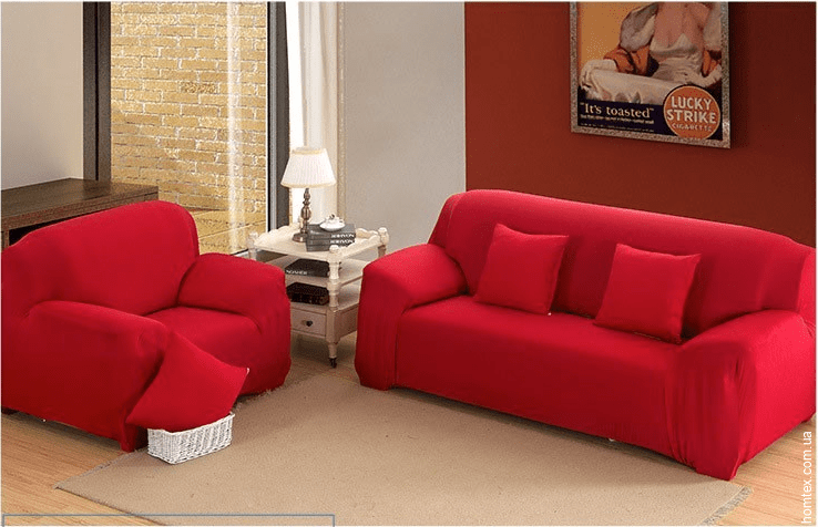 Чехол на диван трехместный HomyTex Красный