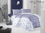 Постельное белье Altinbasak Lienzo indigo ранфорс евро