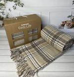 Плед хлопковый Merinos Cozy Life 180x220 см, Bej