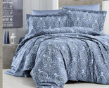 Постільна білизна First Choice Delmor indigo сатин люкс євро