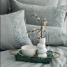 Постільна білизна Saheser Rocco Mint євро 200х220 jacquard