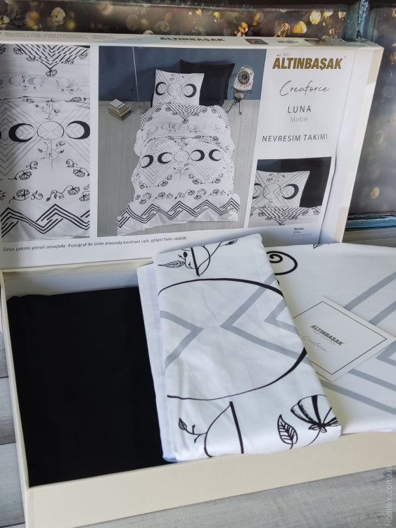 Постільна білизна Altinbasak Luna Marble ранфорс полуторна