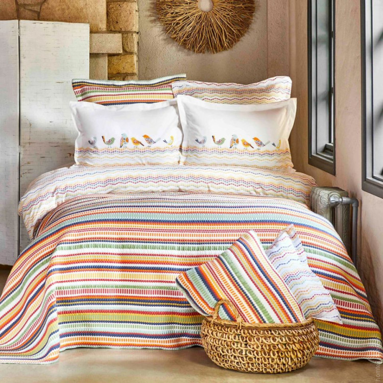 Набор постельное белье с покрывалом Karaca Home - Alegra Mood multi евро