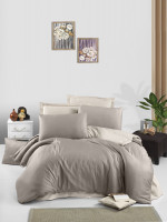 Постельное белье VICTORIA PLAIN Sateen Cappucino-Cream евро 