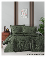 First choice Softness Quilt Set Calisto Dark Green набор с легким одеялом евро