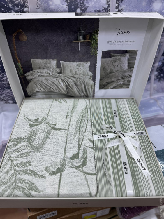 Постільна білизна Aran Clasy Ranforce Tuva євро Постільна білизна Aran Clasy Ranforce Tuva євро