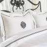 Постельное белье Gul Guler Motif White-Black с вышивкой евро 