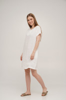 Платье льняное короткое SoundSleep Linen белое (размер S)
