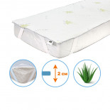 Наматрасник Mirson Alberto Тенсель (MODAL) Strong Aloe Vera 120x200 см, №1051 (обычный на резинке по углам)
