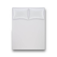 Простынь на резинке с наволочкой Penelope - Laura white белая 120х200+35 см + 50х70 см