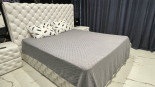 Бамбукове піке - покривало на ліжко Mylinn Home 220x260 см сіре