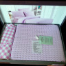 Комплект постельного белья с вафельным покрывалом 220x240 см Pike Set (ТМ Begenal) Розовый квадрат