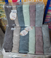 Набор жаккардовых полотенец Cestepe Lux Cotton Delina из 6 штук 50х90 см 