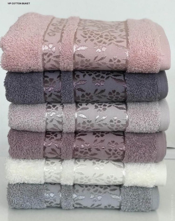 Набір махрових рушників Cestepe VIP Cotton Buket з 6 штук 70х140 см