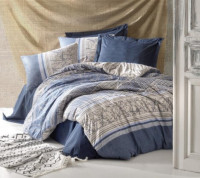 Постельное белье Cotton Box ranforce Serra lacivert евро