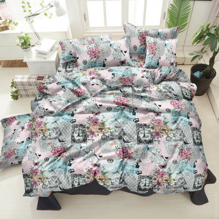 Постельное белье Zastelli 40-0870 Pink бязь евро