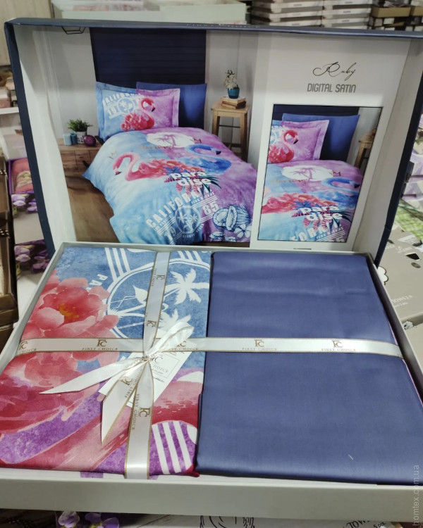 Постельное белье First Choice Ruby 3D satin полуторный
