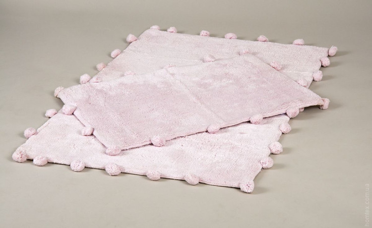 Набор ковриков для ванной Irya Sahra pembe розовый 40x60 см + 60x90 см