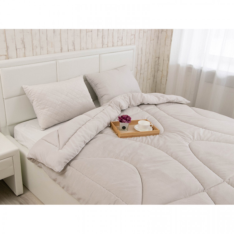 Одеяло Руно силиконовое всесезонное велюровое Soft Pearl 200x220 см