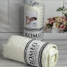 Простынь страйп - сатин Romeo Home 180x200+30 см с наволочками молочная