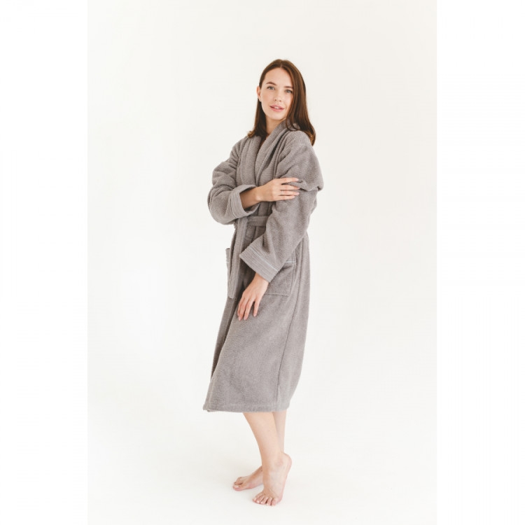 Халат махровый Lotus - Nella grey S/M
