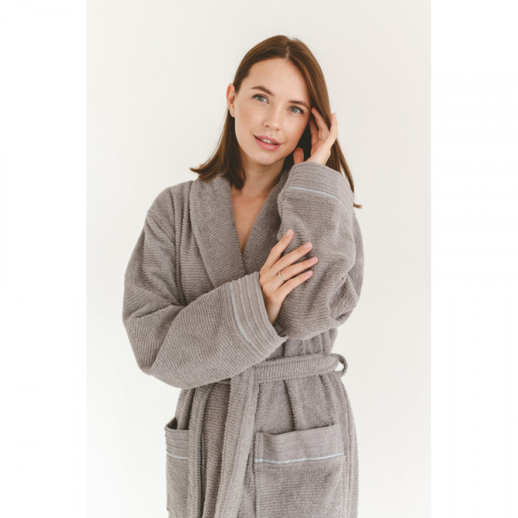 Халат махровый Lotus - Nella grey S/M