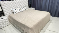 Бамбукове піке - покривало на ліжко Mylinn Home 220x260 см бежеве