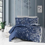 Постельное белье First Choice LIVING NAVY BLUE сатин Delux евро