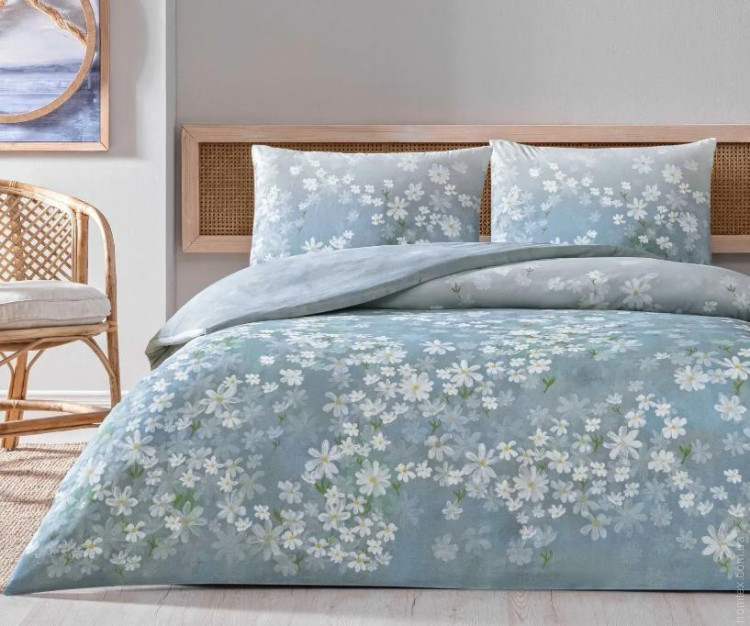 Постільна білизна TAC Santa mavi ранфорс євро