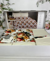 Постельное белье Romeo Home с вафельным пике - покрывалом Cipher евро