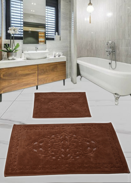 Набор ковриков для ванной комнаты Diva Liza D Brown 60x100+50x60 см