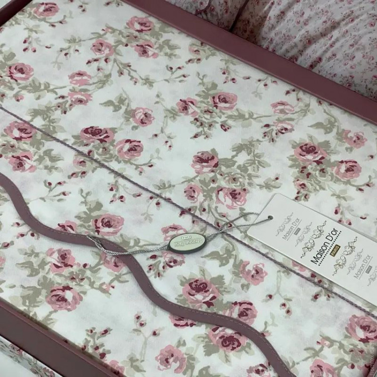 Постельное белье Maison D'or LADY ROSES PUDRA (пудровое) евро