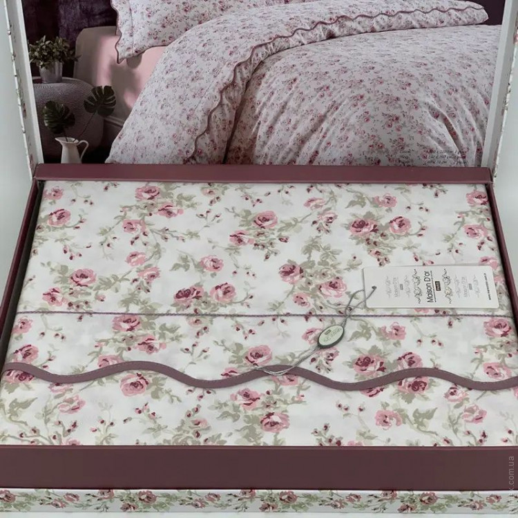 Постельное белье Maison D'or LADY ROSES PUDRA (пудровое) евро