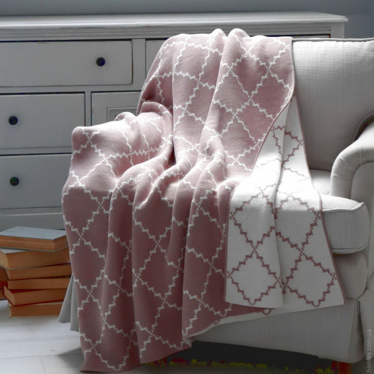 Плед La Modno Diamond Rose-Ecru 150x200 см 