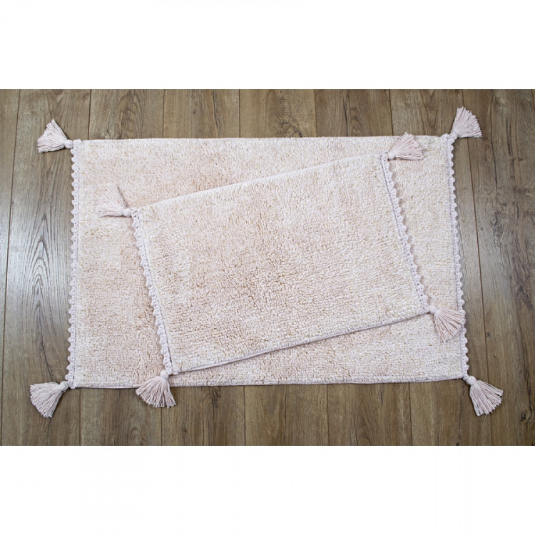 Набор ковриков для ванной Irya Angel pembe розовый 40x60 см + 60x100 см