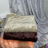 Мягкий плед из микрофибры Colorful Home Звездочки-сердечки 200x220 см коричневый