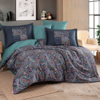Постельное белье Hobby Premium Sateen Clementina зелено-черный евро