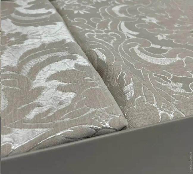 Покривало Dantela Vita Armada beige (бежеве) 260x260 см з наволочками