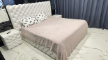 Бамбуковое пике - покрывало на кровать Mylinn Home 220x260 см пудровое