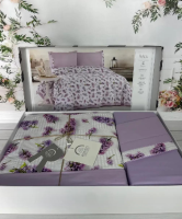 Постельное белье Romeo Home с вафельным пике - покрывалом Helios евро