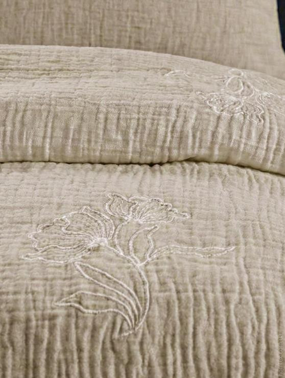 Постельное белье La Maison Foren Vanilla из муслина евро с вышивкой