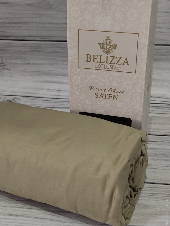 Простынь на резинке Belizza 160х200 см+30 см + 2 шт наволочки 50х70 см, модель 18