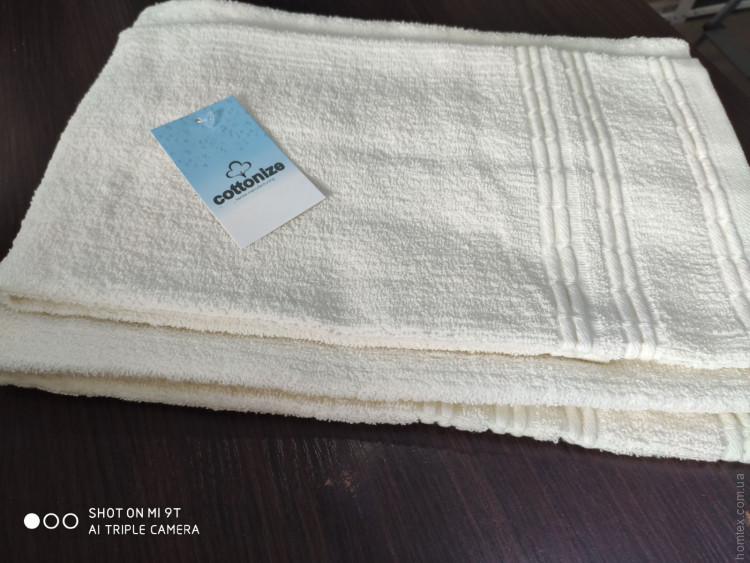 Набор махровых полотенец Cottonize кремовый из 2 шт. 