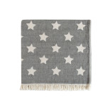Полотенце Lotus Home Pestemal Star black черное 90х160 см