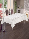 Скатерть Masali Damask жаккардовая 160х220 см белая
